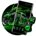 برنامه Neon Green Car Launcher Theme