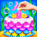 برنامه Mermaid Glitter Cake Maker