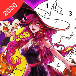 Halloween Coloring Games- Paint by Numbers Offline