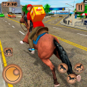 بازی Mounted Horse Riding Pizza