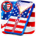 برنامه USA flag zipper lock screen