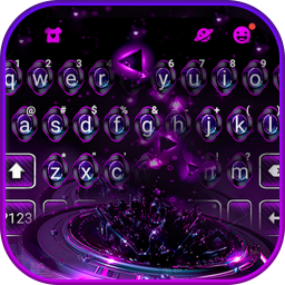 Black Neon Tech Keyboard Theme