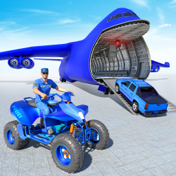US Police ATV Quad Bike Plane Car Transport Games