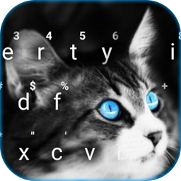 Blue Eye Kitty Cat Keyboard Theme