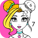 Girls Coloring Book - Color by Number for Girls
