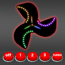 برنامه Electric Fan led lights - rain