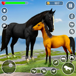 Virtual Wild Horse Family Game