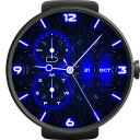 Neon Blue Watch Face