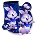 برنامه Cute Rainy Rabbit Theme