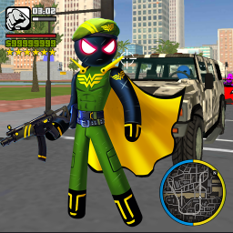 Super Army Stickman Rope Hero Vice Town Crime