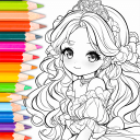 بازی Doll Color: Princess Coloring