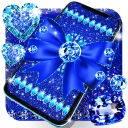 برنامه Blue glitter diamond wallpaper