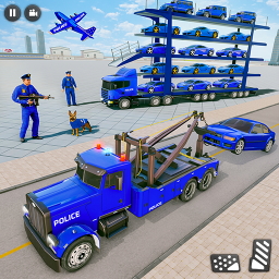 Police Car Transport Truck Sim