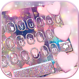 Rose Gold Heart Keyboard Theme