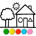 بازی Glitter House coloring for kid