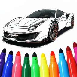 Cars Coloring & Drawing Game