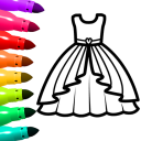 برنامه Dress Coloring Game Glitter