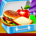 بازی School lunchbox food recipe