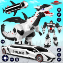 بازی Limo Car Dino Robot Car Game