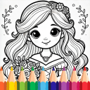 برنامه Princess Coloring & Dress Up