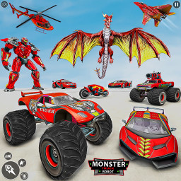 Monster Truck Robot Car Game