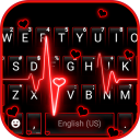 برنامه Neon Red Heartbeat Theme