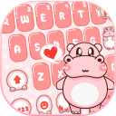 برنامه Pink Cute Hippo Theme