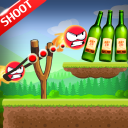 بازی Knock Down Bottles :slingshot