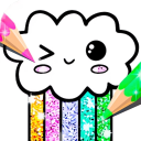 برنامه Kawaii Coloring Book Glitter