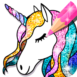 Unicorn Coloring Book Glitter