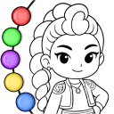 برنامه Princess Coloring Book Glitter