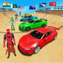بازی Superhero Car Ramp Stunt Games