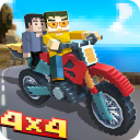 بازی Blocky Moto Bike Winter Breeze