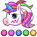 برنامه Unicorn Coloring Glitter Color