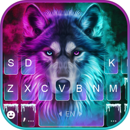 Neon Wolf New Keyboard Theme
