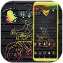 Neon Bicycle Launcher Theme
