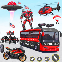 Bus Robot Car War - Robot Game
