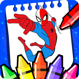 spider super heroes coloring game of woman