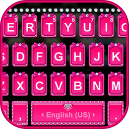 Pink Glamour girl Keyboard Theme