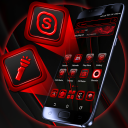 برنامه Red Black Launcher Theme