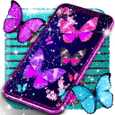 برنامه Glitter butterfly wallpapers