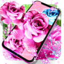 برنامه Rose pink water drop wallpaper