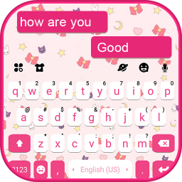 دانلود SMS Pink Doodle Keyboard Background