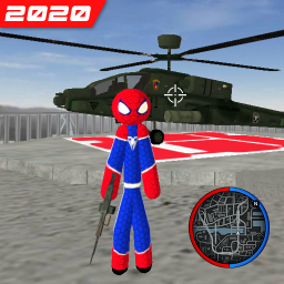 دانلود Stickman Spider Rope Hero vegas Gangstar Crime