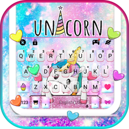 دانلود Cute Dreamy Unicorn Keyboard Background