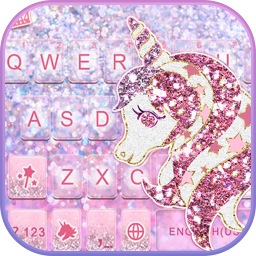 دانلود Glitter Unicorn Keyboard Theme