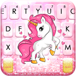 دانلود Pink Glitter Unicorn Keyboard Theme