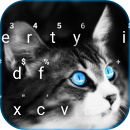 دانلود Blue Eye Kitty Cat Keyboard Theme