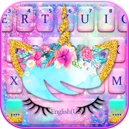 دانلود Galaxy Flower Unicorn Keyboard Theme