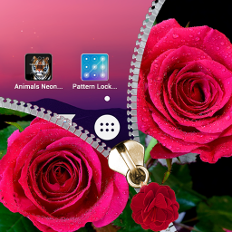 دانلود Pink Rose Zipper Lock Screen